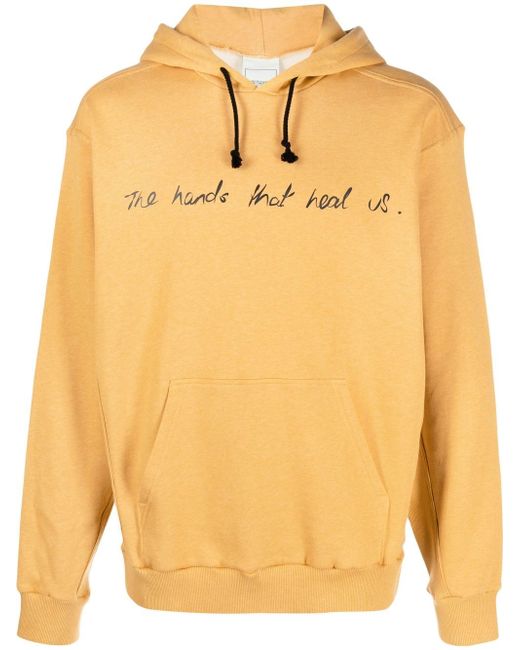Bethany Williams slogan-print drawstring hoodie