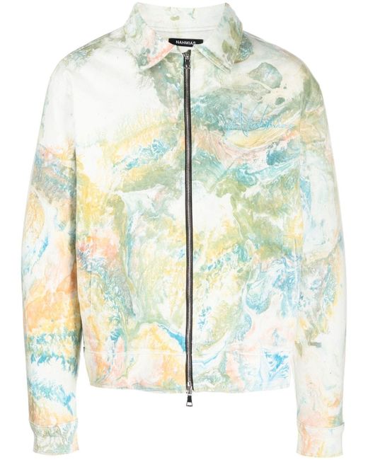 Nahmias marble-print cotton jacket