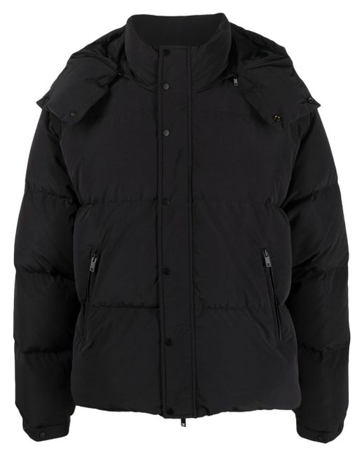 Represent Initial hooded puffer jacket