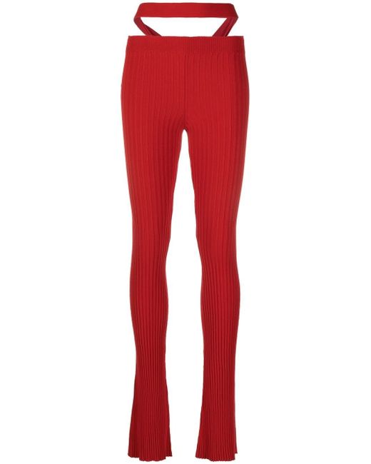 Andreādamo cut-out knitted trousers