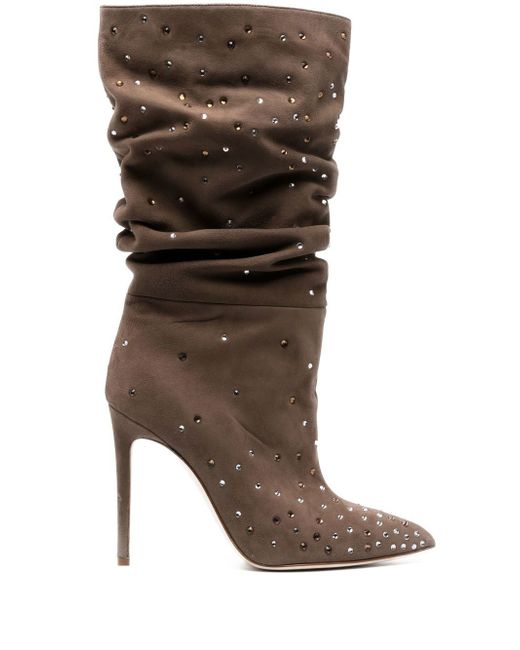 Paris Texas rhinestone-embellished 105mm boots