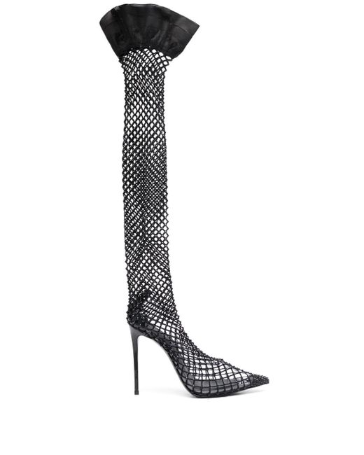 Le Silla Gilda fishnet thigh-high boots
