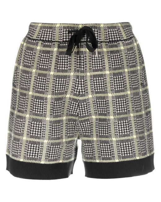 Armani Exchange check-pattern houndstooth shorts