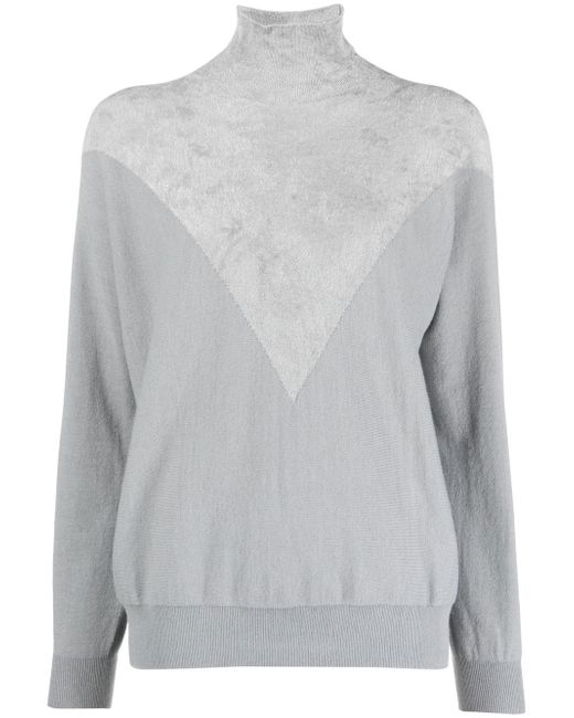 Emporio Armani two-tone knitted jumper