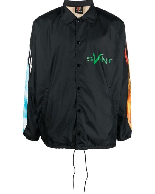 Saint Mxxxxxx graphic-print shirt jacket
