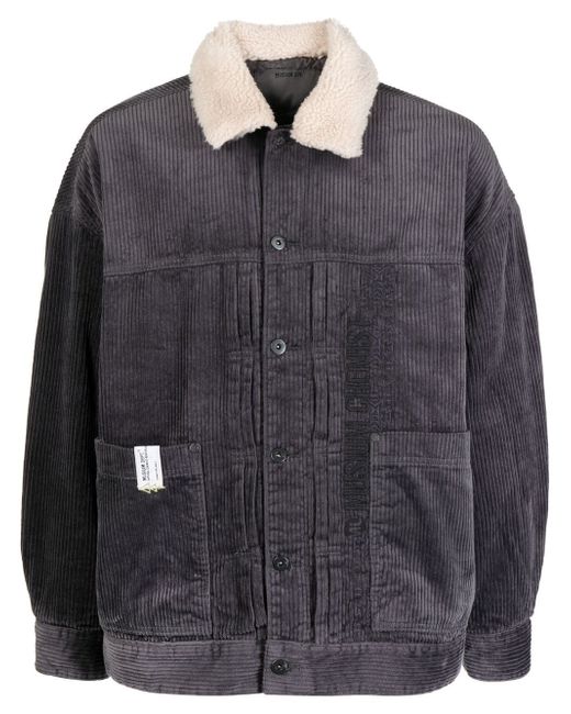 Musium Div. sherpa-collar corduroy jacket