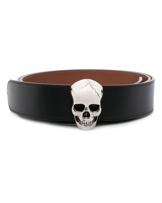 Alexander McQueen skull-embellished buckle belt
