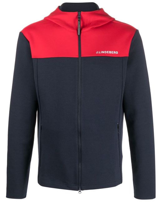 J. Lindeberg Jeff colour-block zip-up hoodie