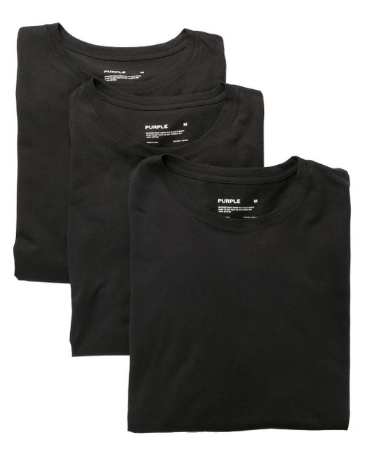 Purple Brand crew-neck short-sleeve T-shirt