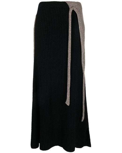 Ottolinger ribbed-knit boucle maxi skirt