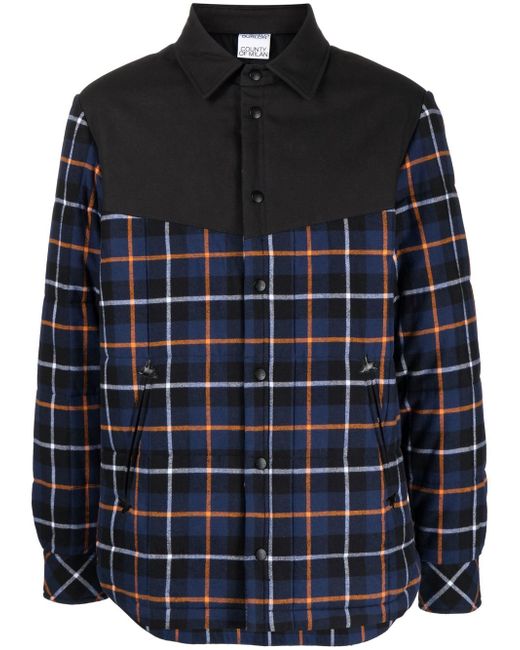 Marcelo Burlon County Of Milan check-print padded shirt jacket