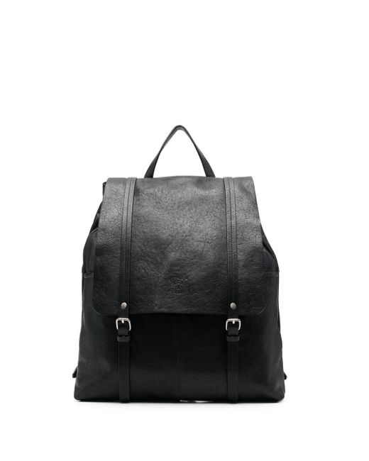 Il Bisonte leather double-buckle backpack