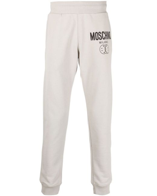 Moschino logo print tapered sweatpants
