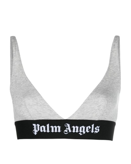 Palm Angels logo-trim triangle bra
