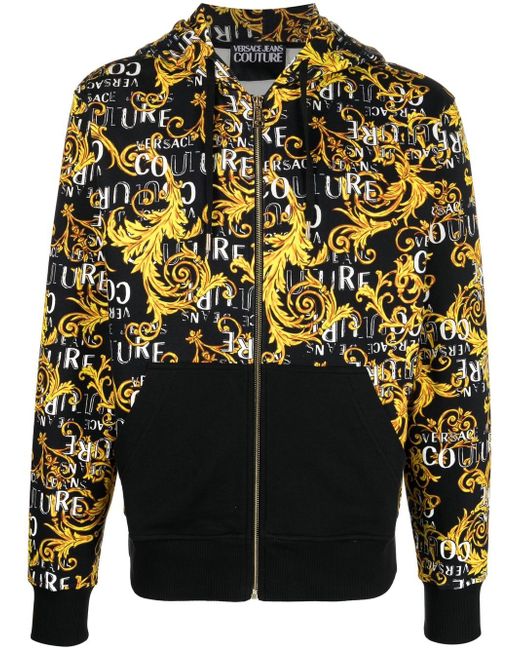 Versace Jeans Couture Baroque-print zip-up hoodie
