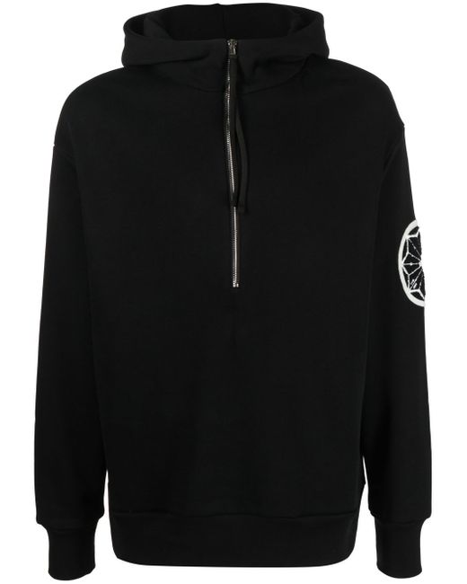 Low Brand logo-patch zip-front hoodie
