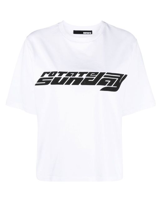 Rotate logo-print T-shirt