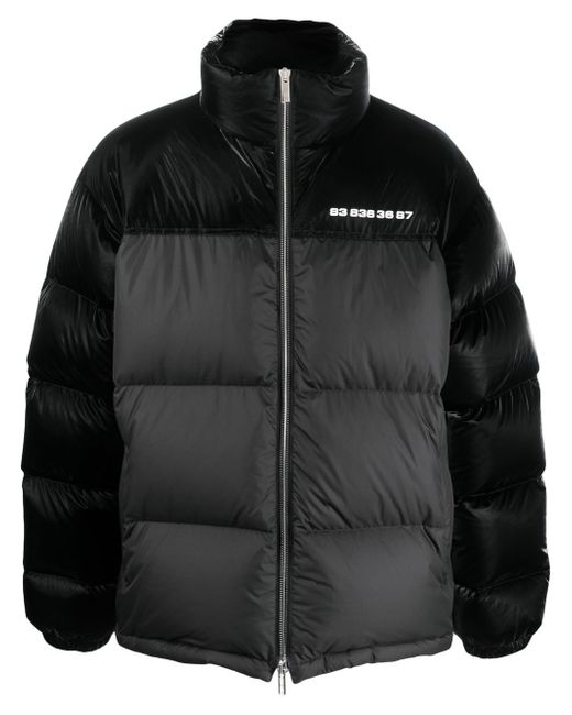 Vtmnts two-tone feather-down jacket
