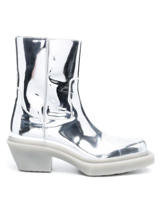 Vtmnts metallic-effect 60mm ankle boots