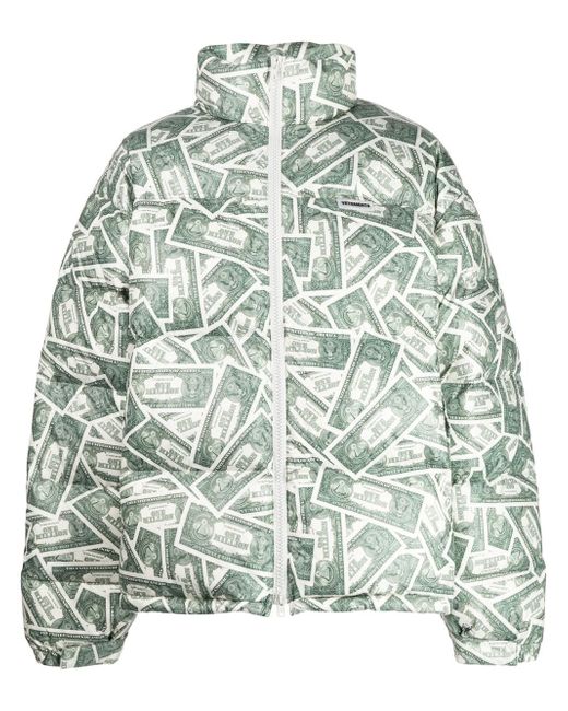 Vetements Million Dollar graphic-print puffer jacket