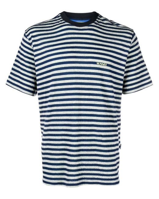Sunnei logo-print striped T-shirt