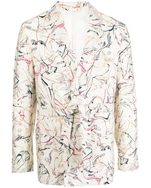 Lemaire abstract-print blazer