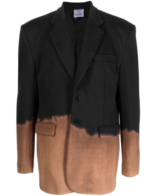 Vetements bleached single-breasted blazer
