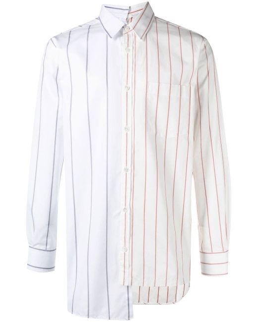 Lanvin two-tone pinstripe shirt