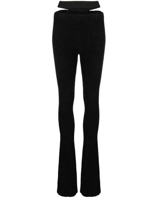 Andreādamo cut-out waistband knitted trousers