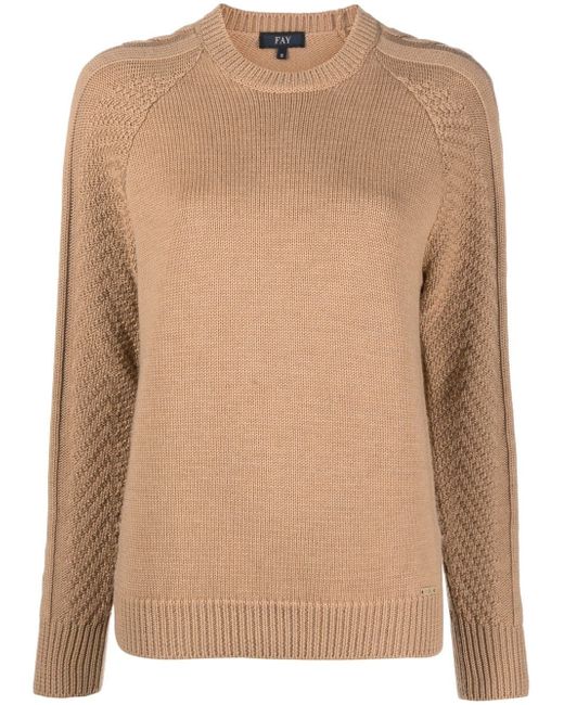 Fay crew-neck knitted sweater
