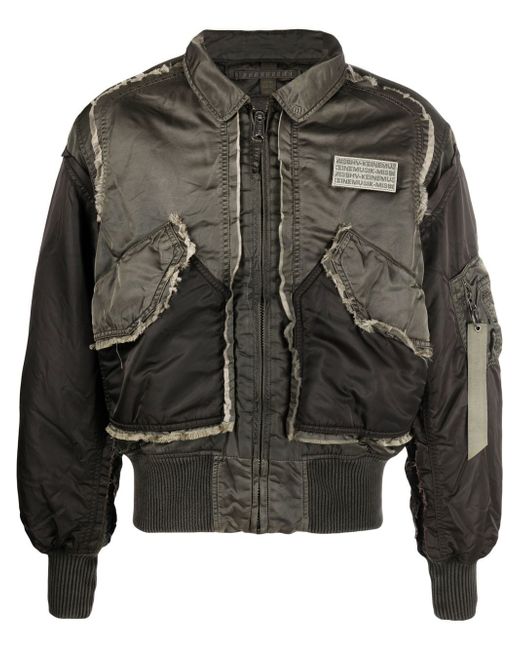 Misbhv logo-patch panelled bomber jacket