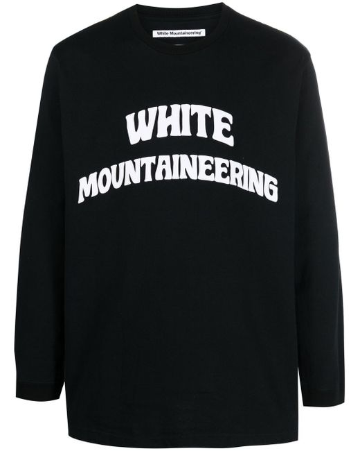 White Mountaineering logo-print cotton sweatshirt