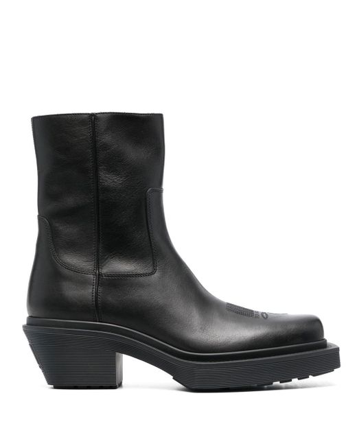 Vtmnts square-toe leather ankle boots