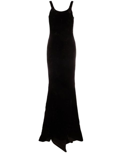 Saint Laurent velvet sleeveless evening dress