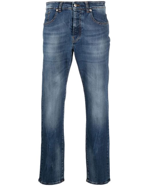 John Richmond logo-print slim-cut jeans