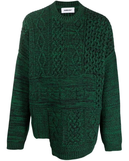 Ambush patchwork knitted jumper