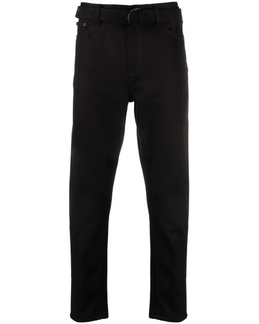Off-White belted straight-leg trousers
