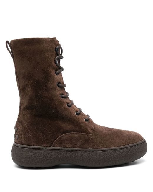 Tod's suede lace-up ankle boots