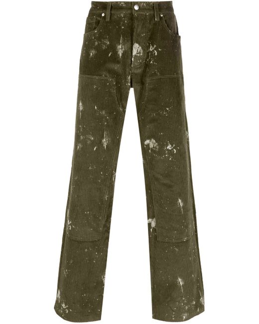 Misbhv paint-splatter corduroy trousers