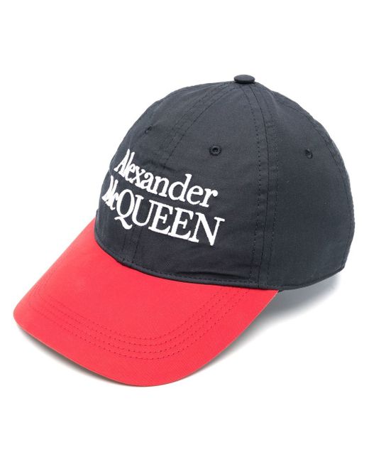 Alexander McQueen logo embroidered baseball cap