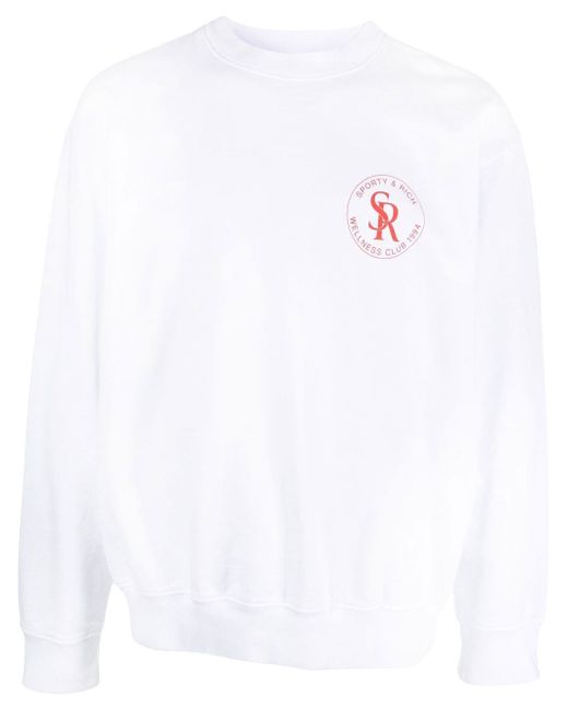 Sporty & Rich logo motif print sweatshirt