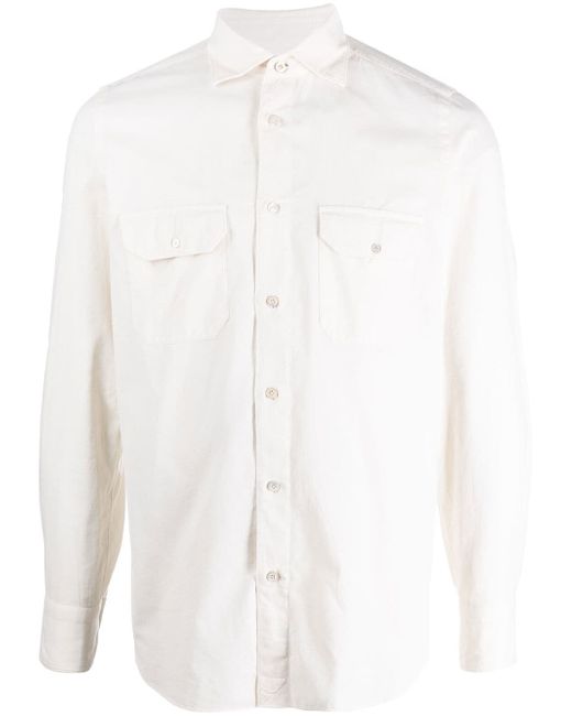 Finamore 1925 Napoli button-up fitted overshirt