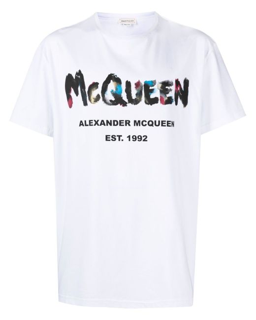 Alexander McQueen Watercolour Graffiti print T-shirt