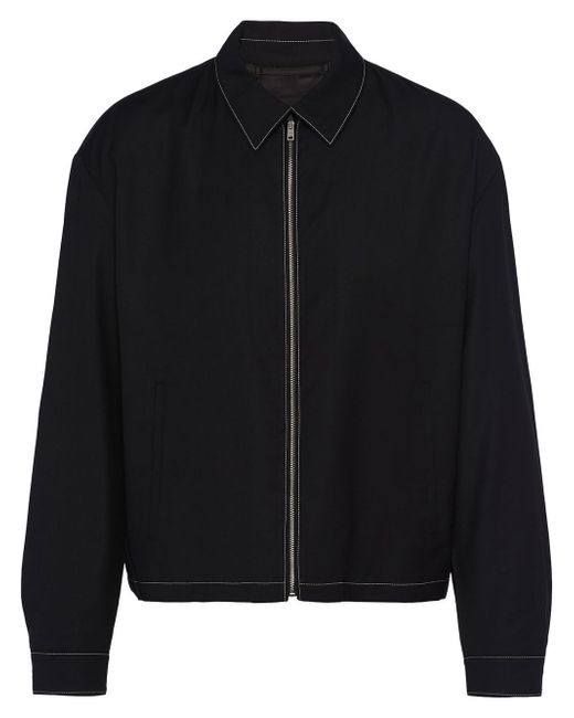 Prada classic-collar zipped jacket