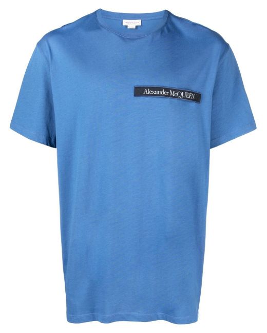 Alexander McQueen short-sleeved logo-patch T-shirt