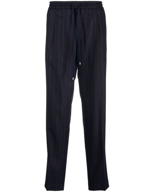 Briglia 1949 pinstripe drawstring waist trousers