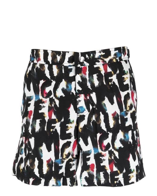 Alexander McQueen Graffiti-print swim shorts