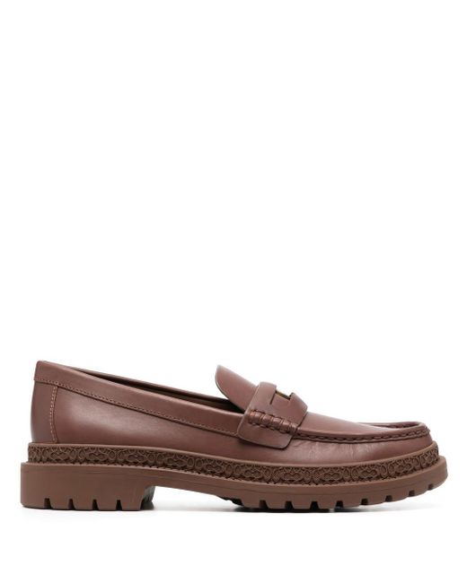 Coach coin-detail leather loafers