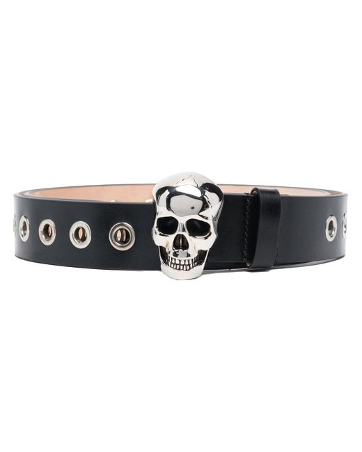 Alexander McQueen Skull eyelet-embellished belt