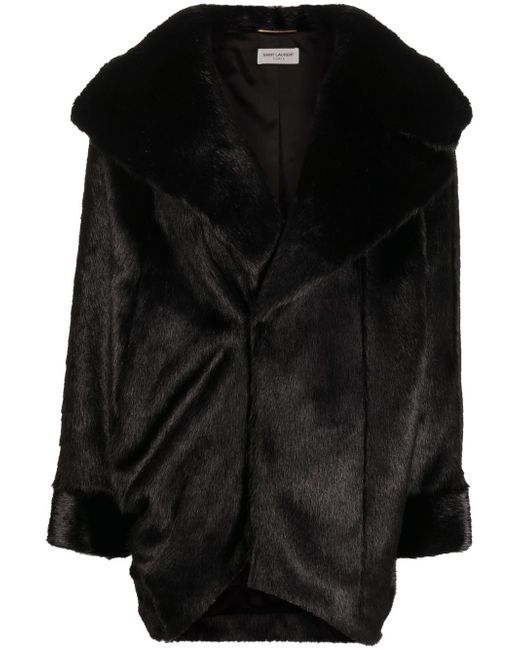 Saint Laurent faux-fur short coat
